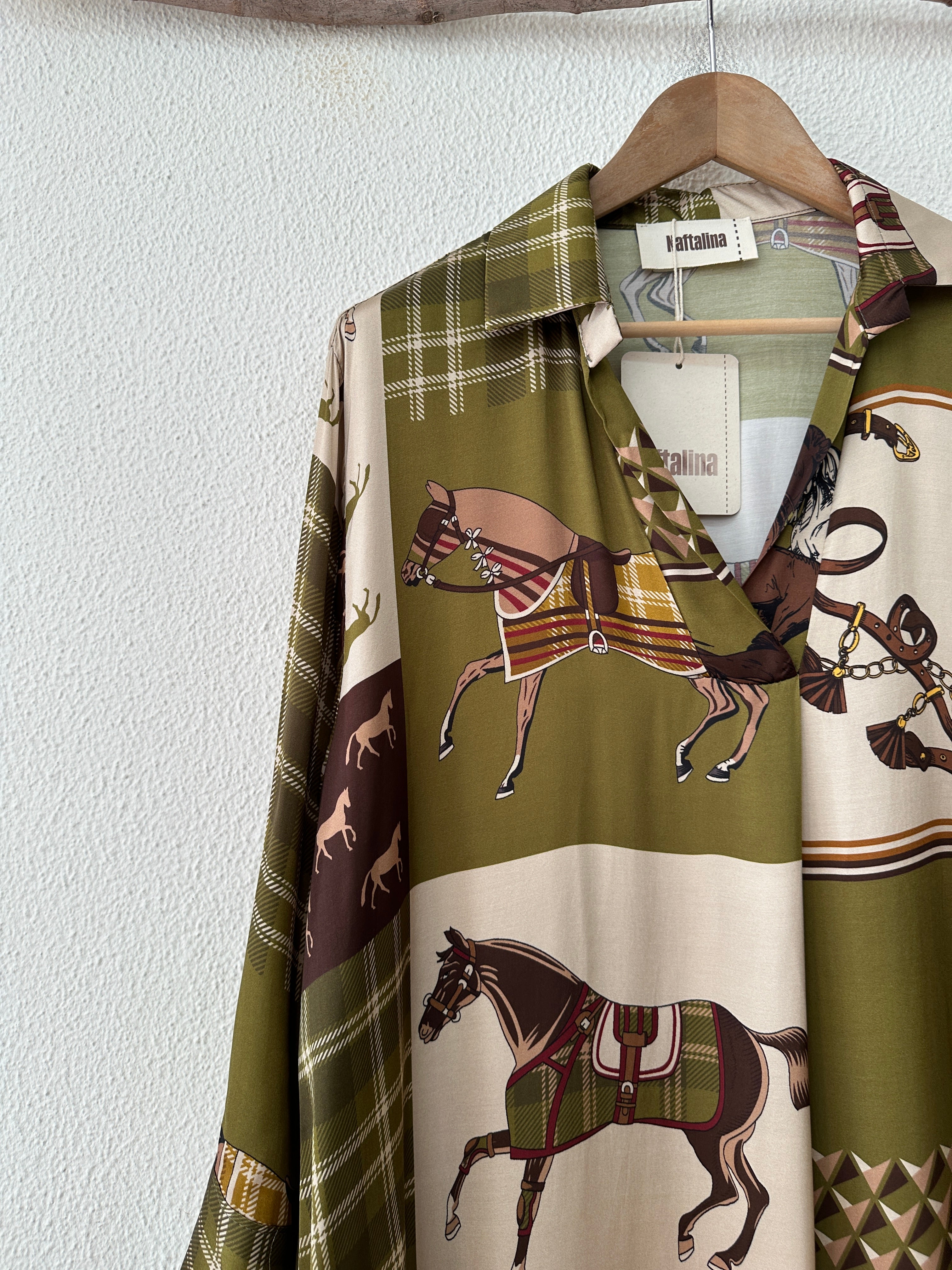 Vestido-tunisina c/ seda GALLOP