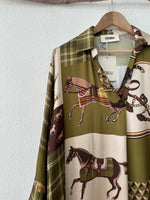 Load image in the gallery viewer,Vestido-tunisina c/ seda GALLOP
