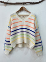 Load image in the gallery viewer,Camisola de malha c/presponto STRIPES
