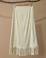 Load image in the gallery viewer,Saia c/ abertura em suede c/ franjas AURELIA
