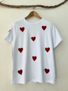 T-shirt regular-fit c/aplicações VALENTINE