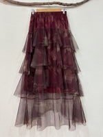 Load image in the gallery viewer,Saia em tule c/ folhos BOSTON
