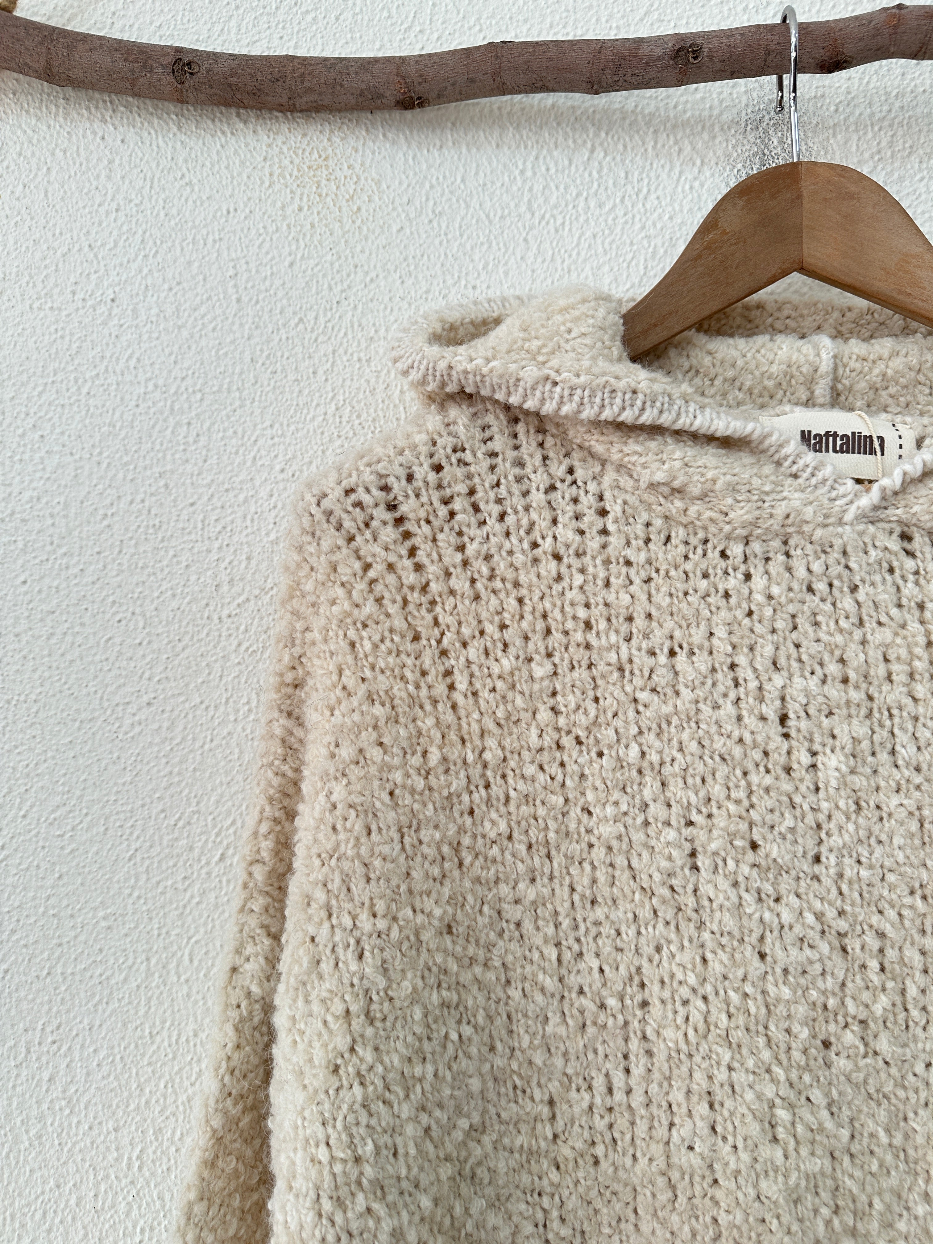 Camisola de malha encaracolada c/carapuço MERÍADE