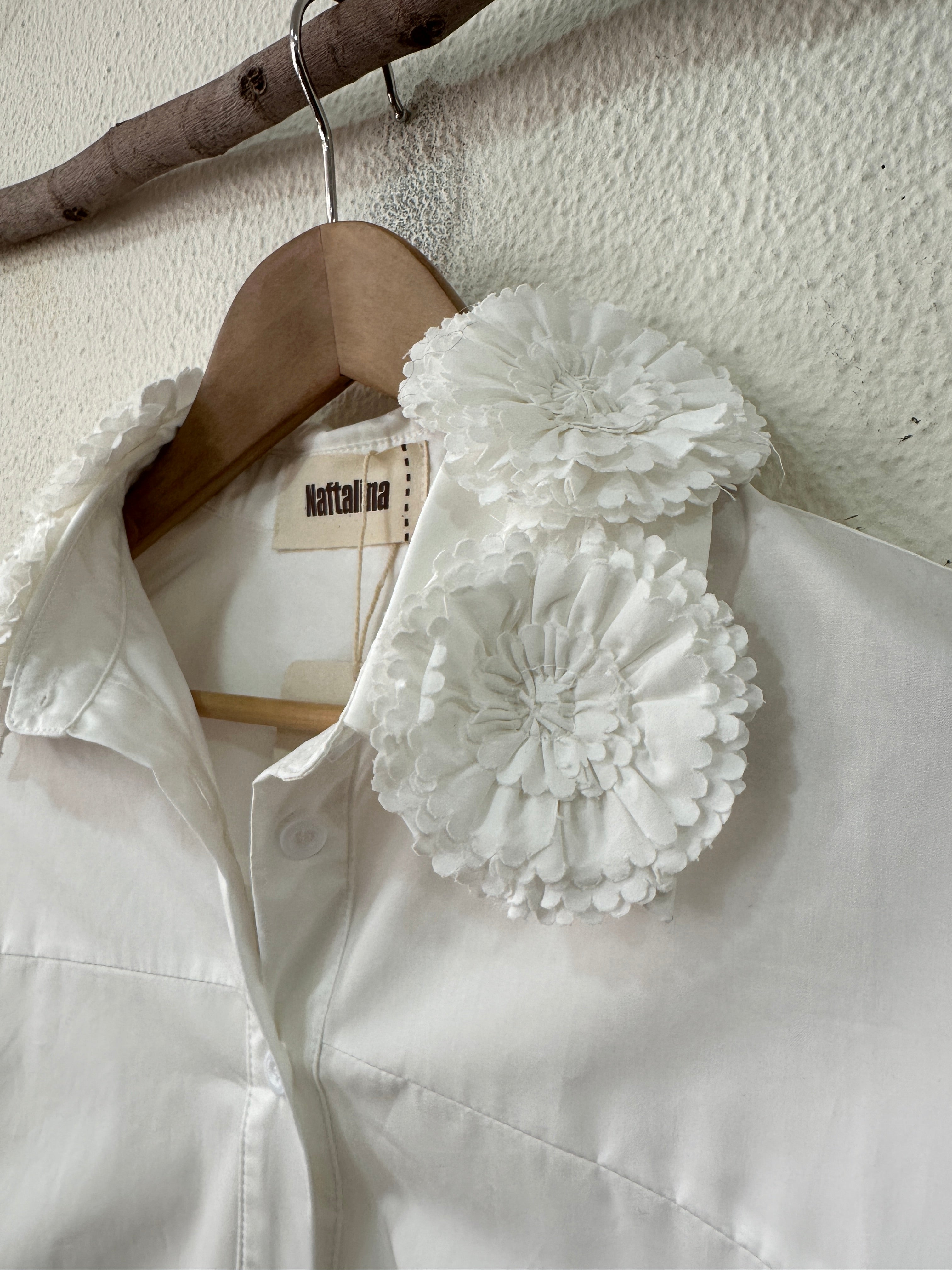 Camisa de popelina c/aplicações LOUISE