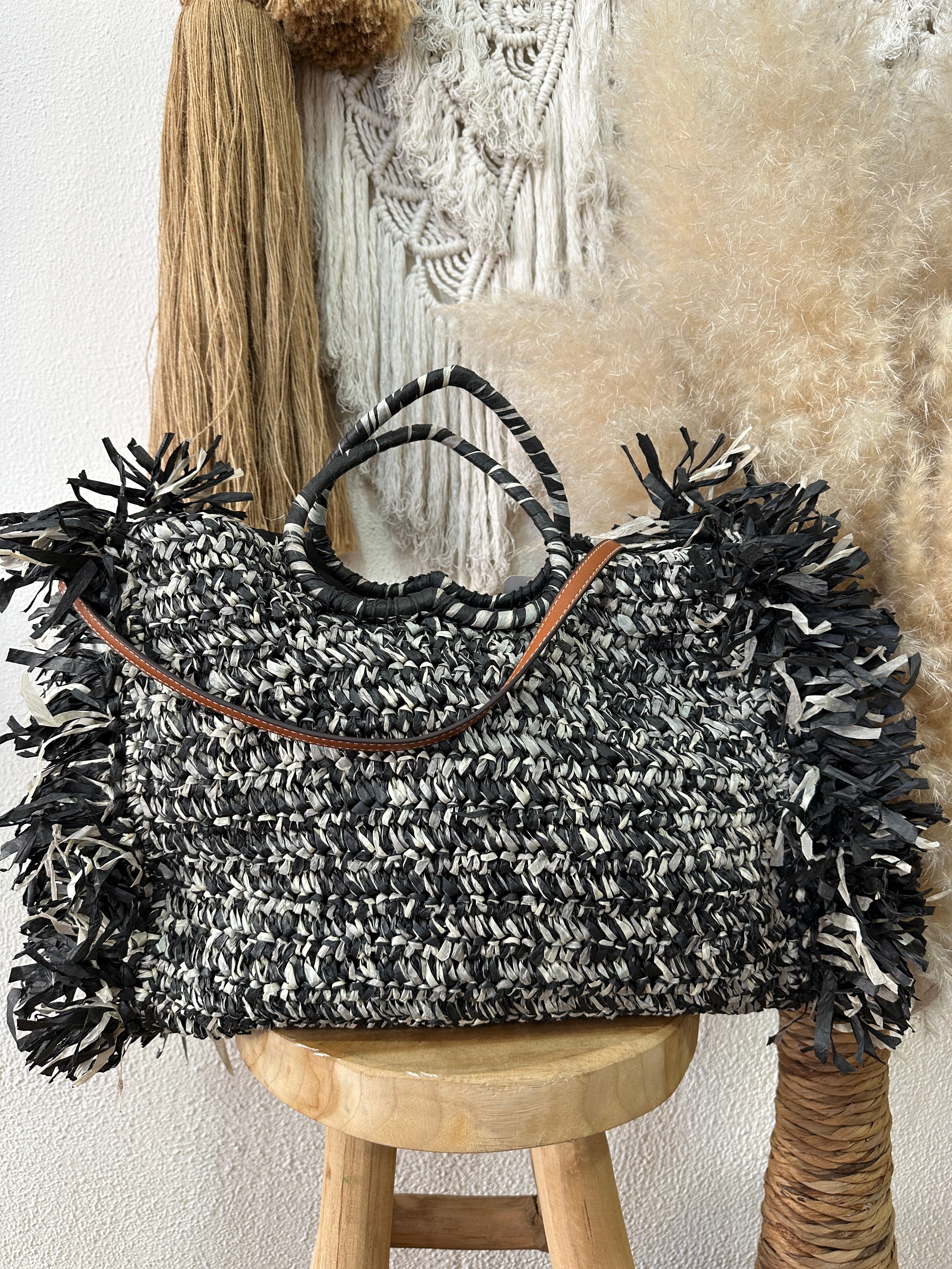 Mala em ráfia c/franjas TERESA