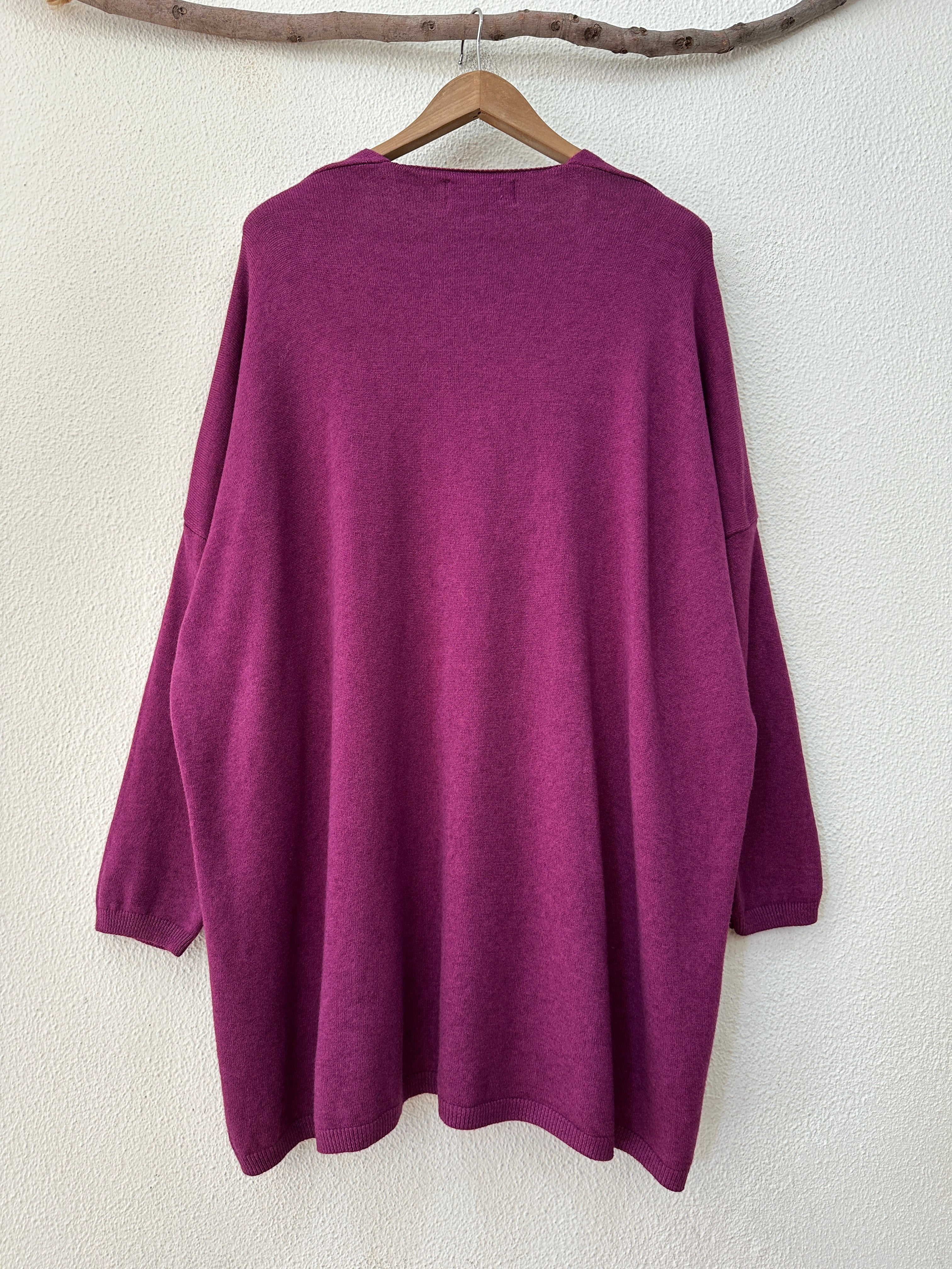 Casaco oversize em malha fina VELATO