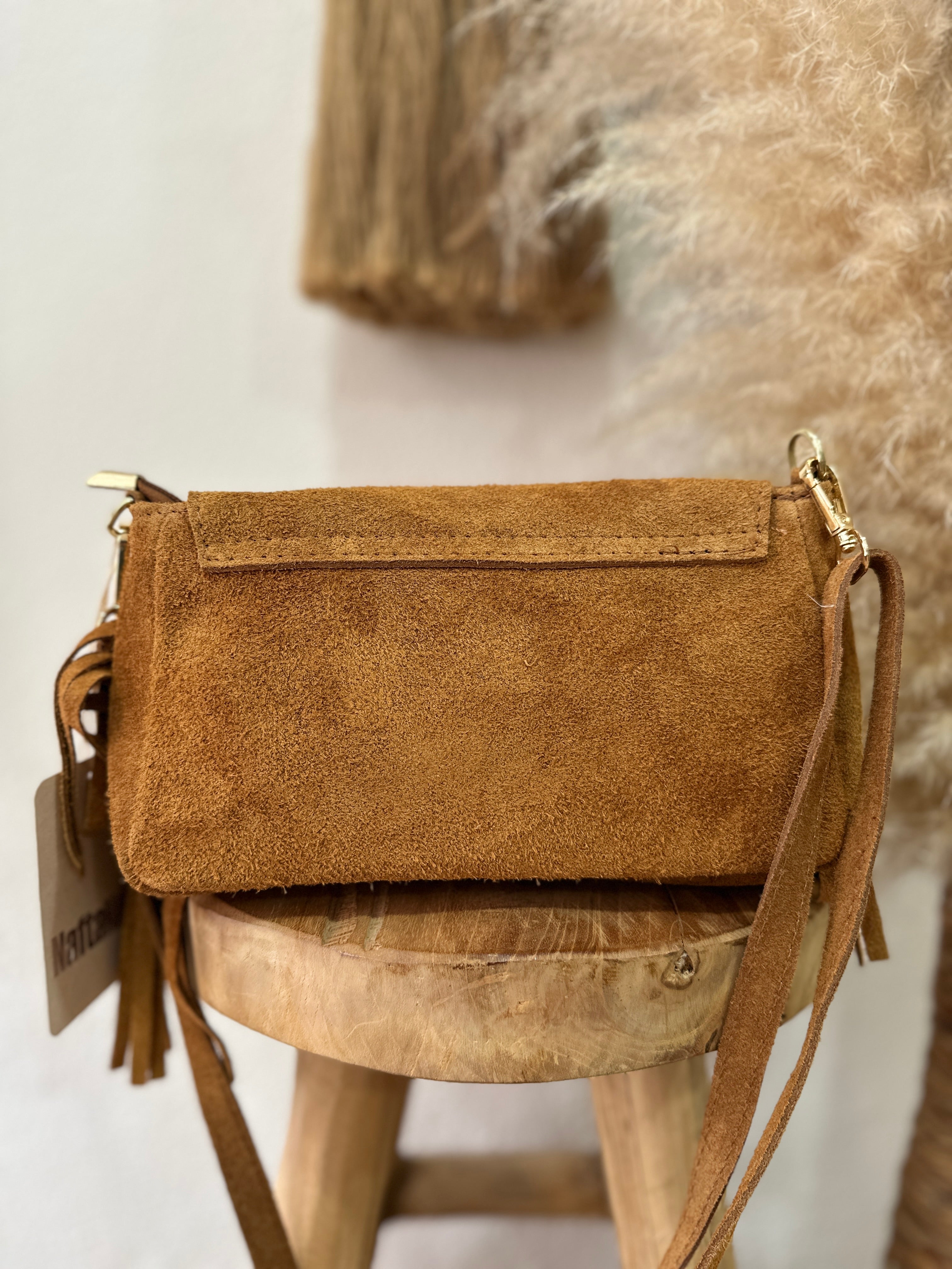 Mala em camurça c/franjas SOLSTICE