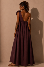 Carregar imagem no visualizador da galeria, Vestido assimétrico c/ pregadeira amovível PROVENCE
