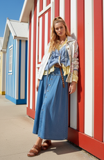 Carica l'immagine nel visualizzatore della galleria,Casaco de sarja bordado BLOSSOM
