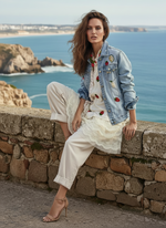 Carregar imagem no visualizador da galeria, Blusão denim bordado SORRENTO
