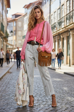 Carica l'immagine nel visualizzatore della galleria,Top c/ mangas morcego acetinadas MYSTIC
