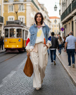 Carregar imagem no visualizador da galeria, Colete denim c/renda BEATRICE
