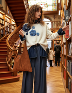 Load image in the gallery viewer,Camisola de malha c/ aplicações DENIM
