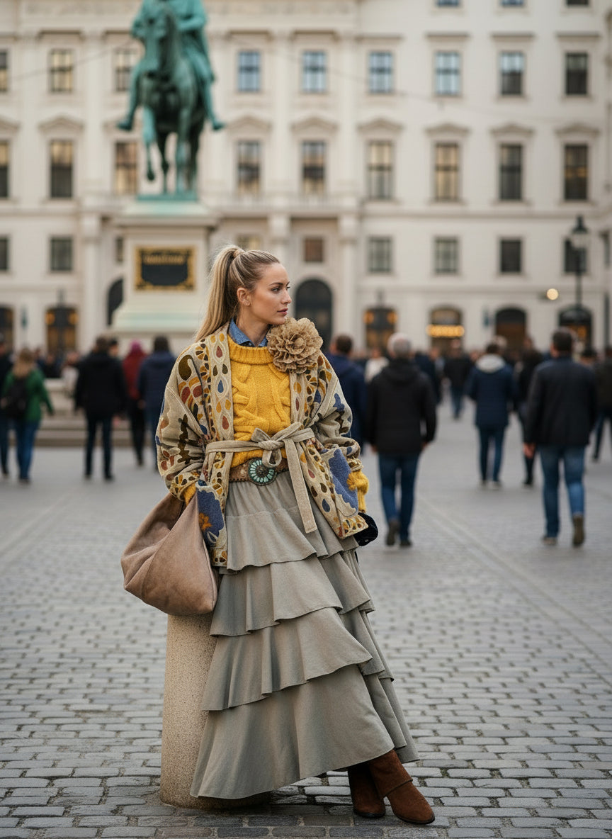 Kimono em veludo bordado DURGA