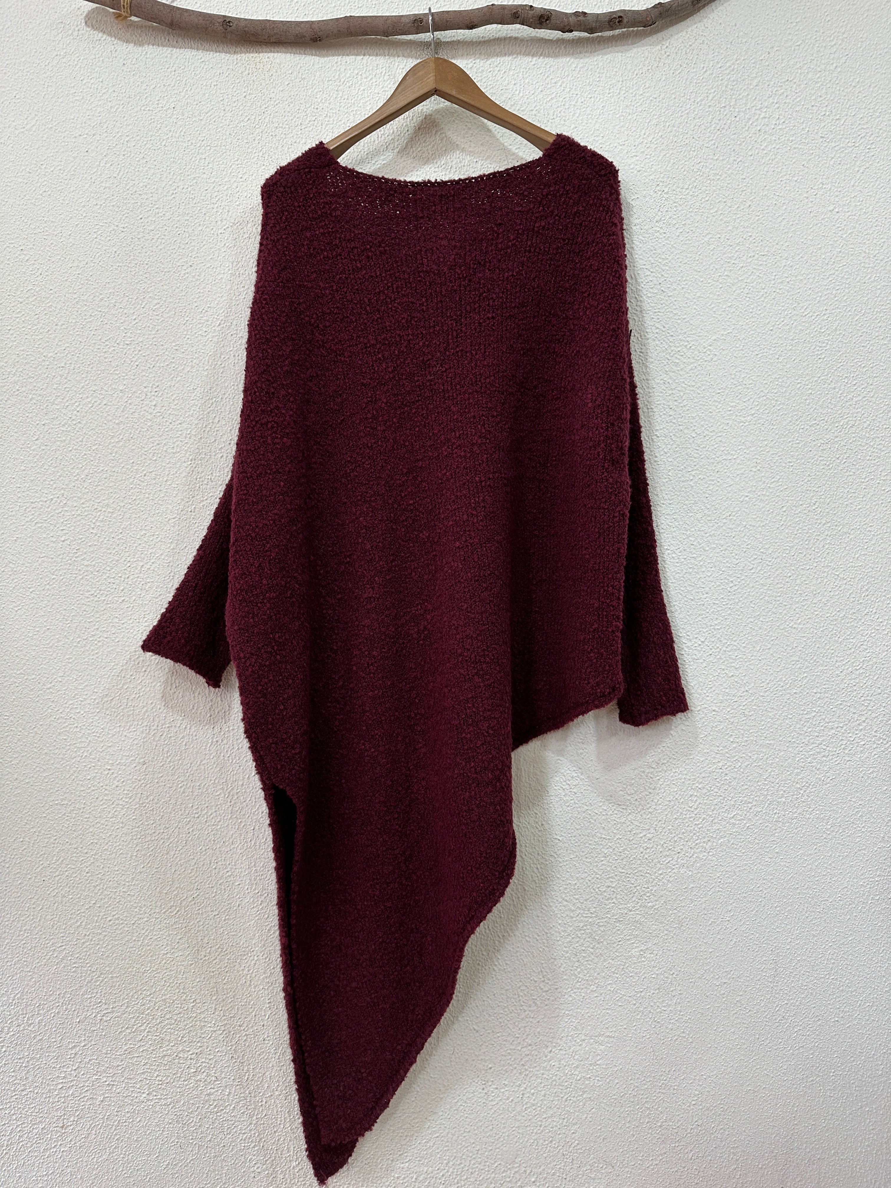 Camisola de malha assimétrica comprida YOLANDA