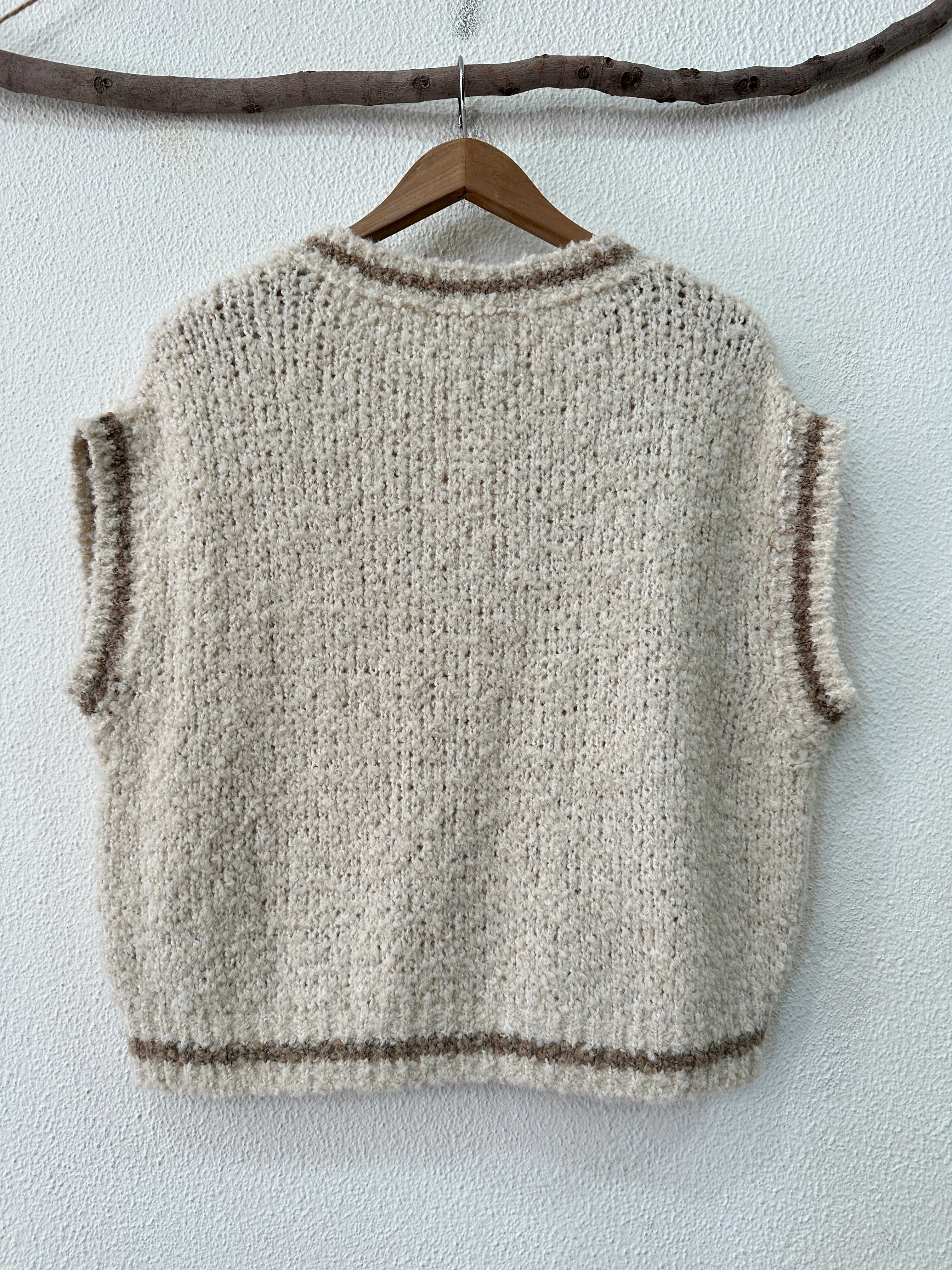 Colete de malha oversize c/ lã AGNES