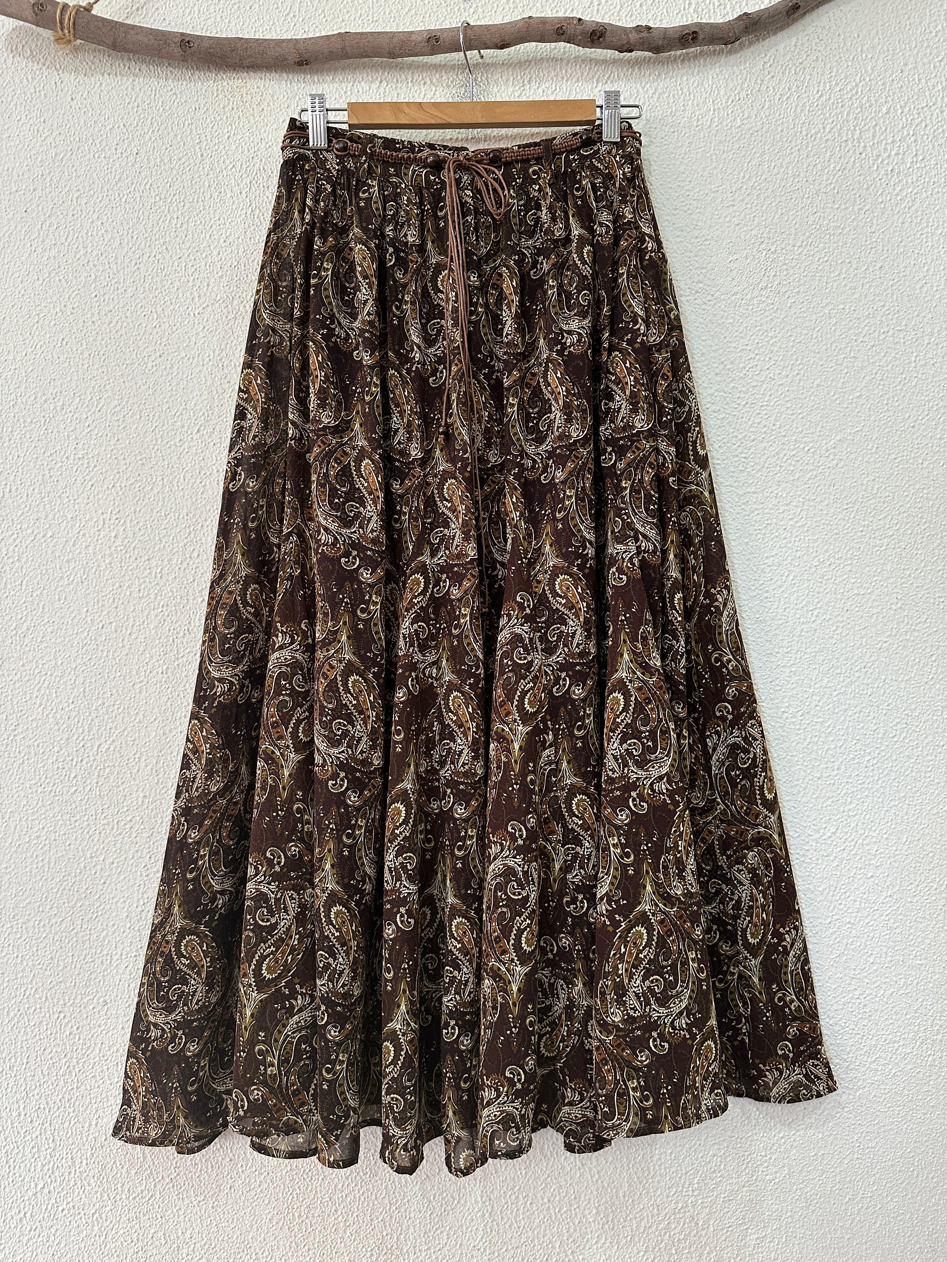 Saia em chiffon c/ cinto em macramé SARAH