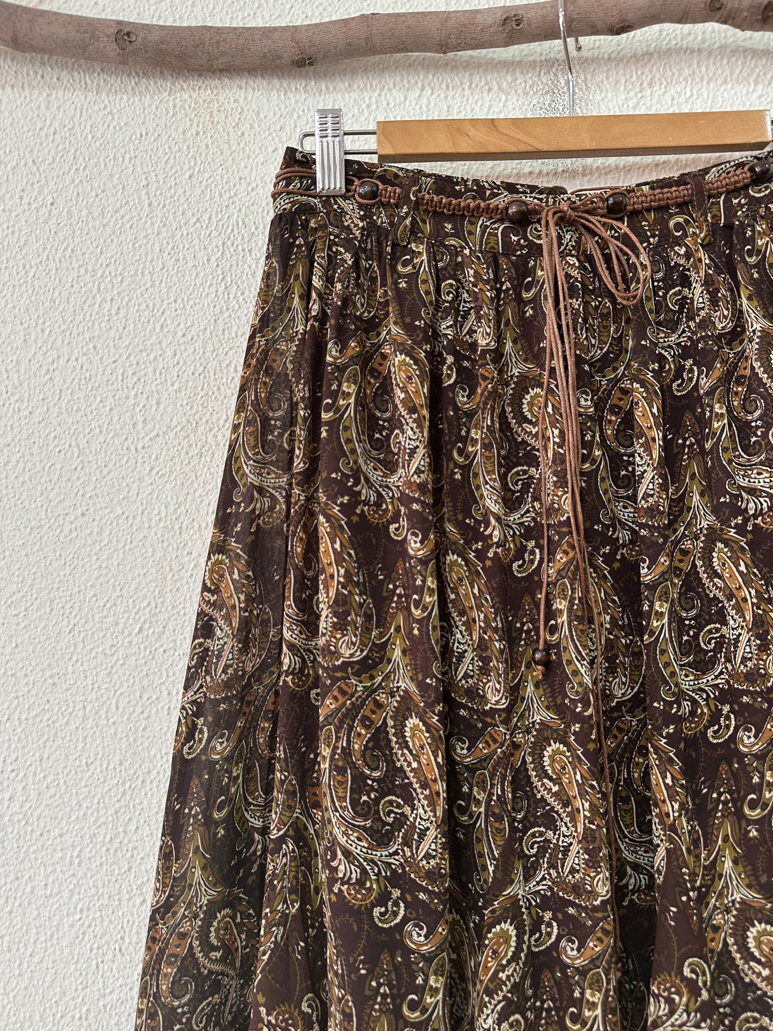 Saia em chiffon c/ cinto em macramé SARAH