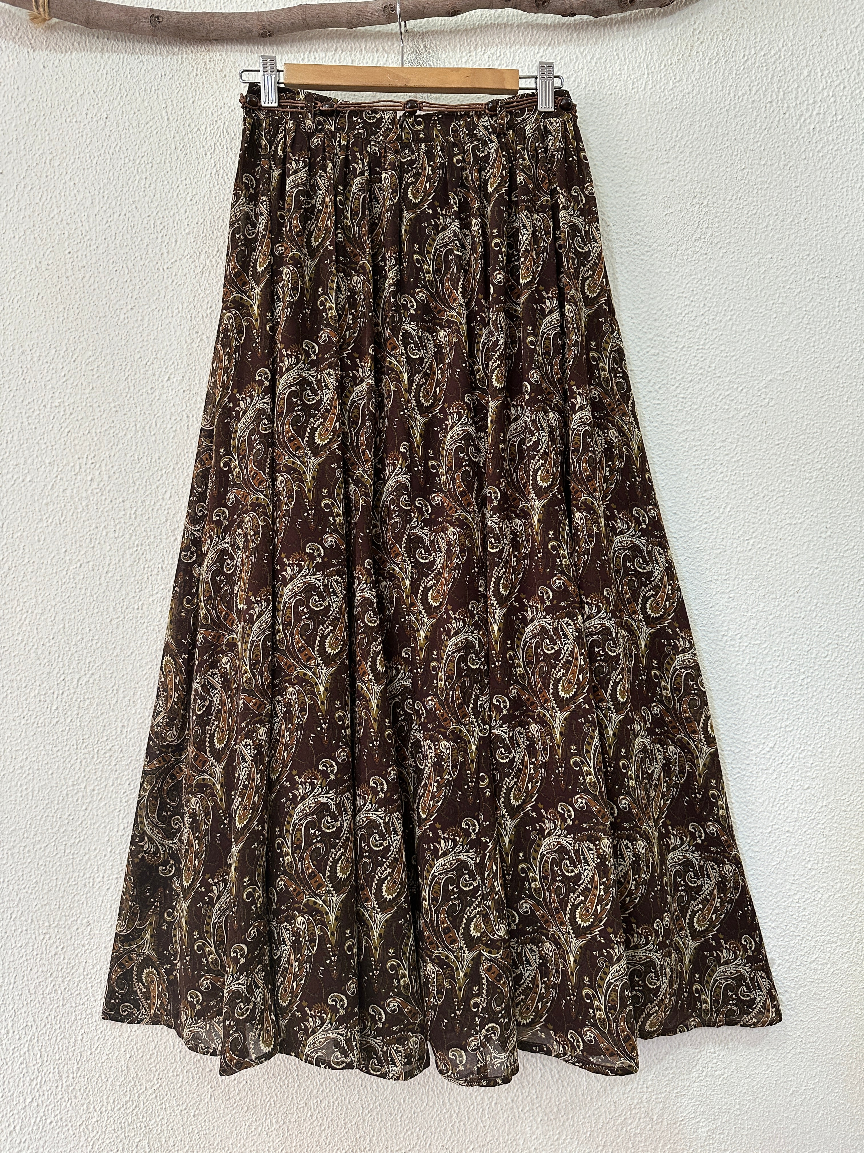 Saia em chiffon c/ cinto em macramé SARAH