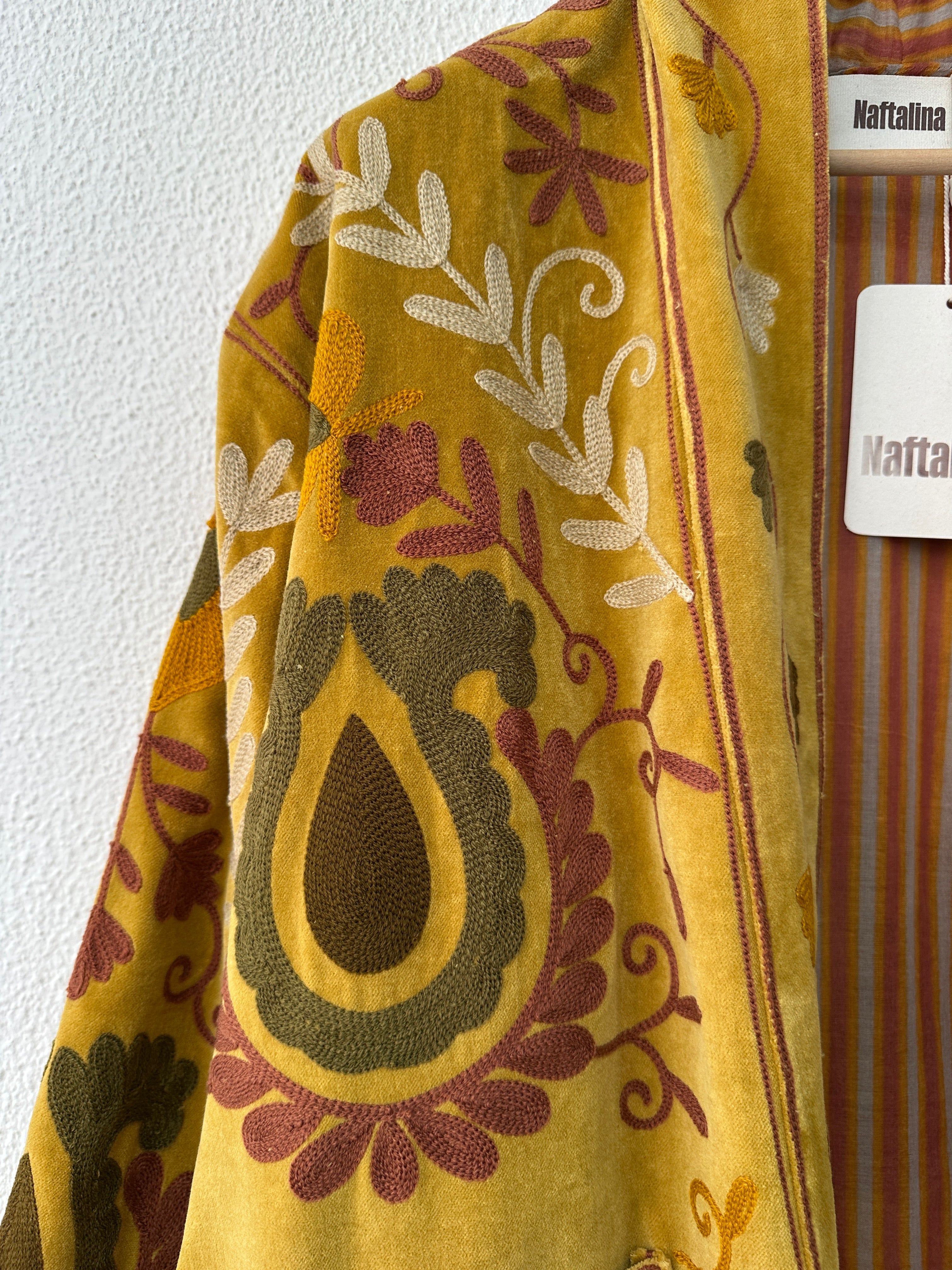 Kimono em veludo bordado AISHA