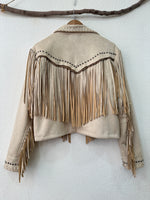 Load image in the gallery viewer,Blusão efeito suede c/ franjas HOLDEM
