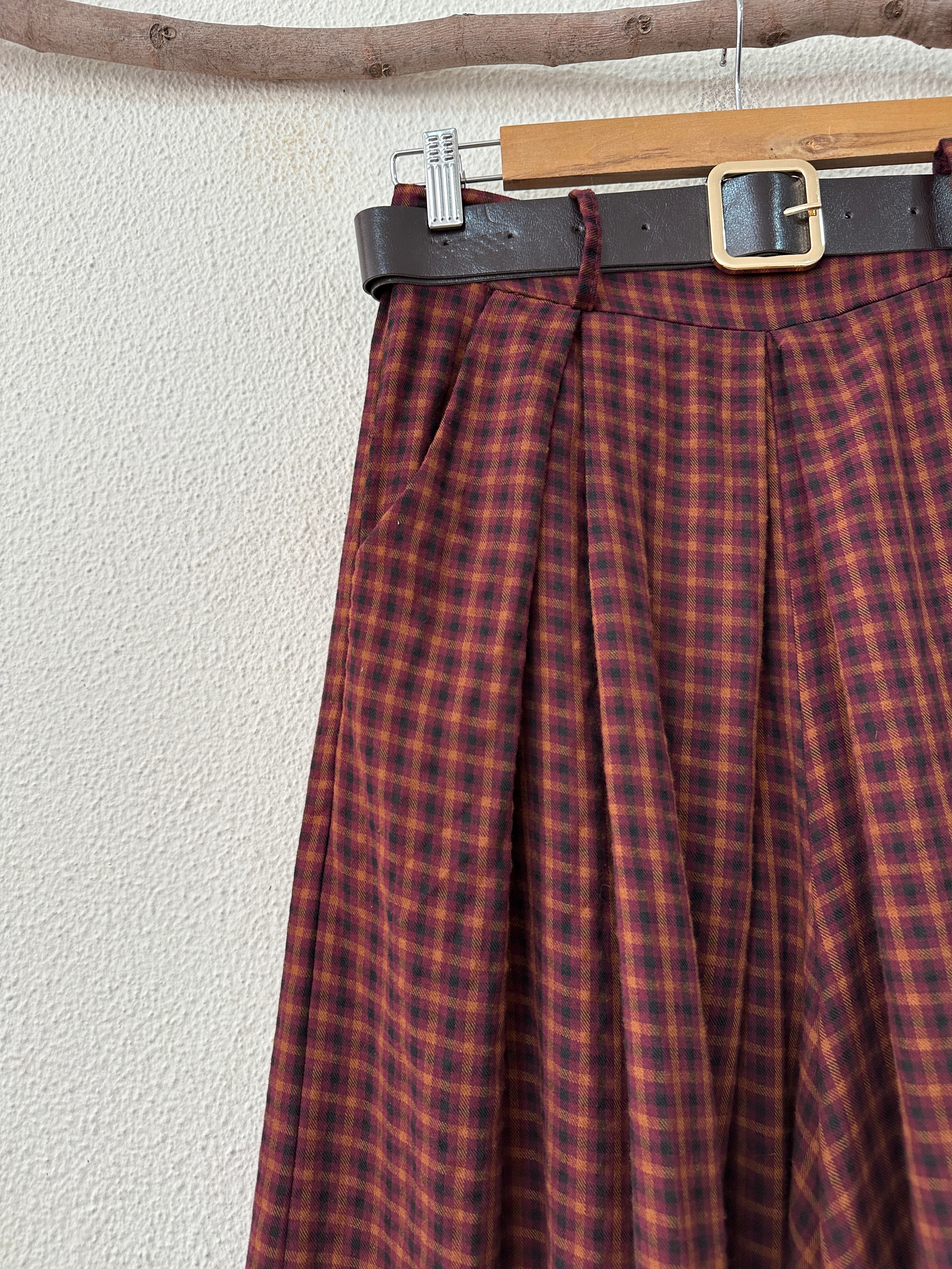 Pantalonas wide leg c/ cinto HERMIONE