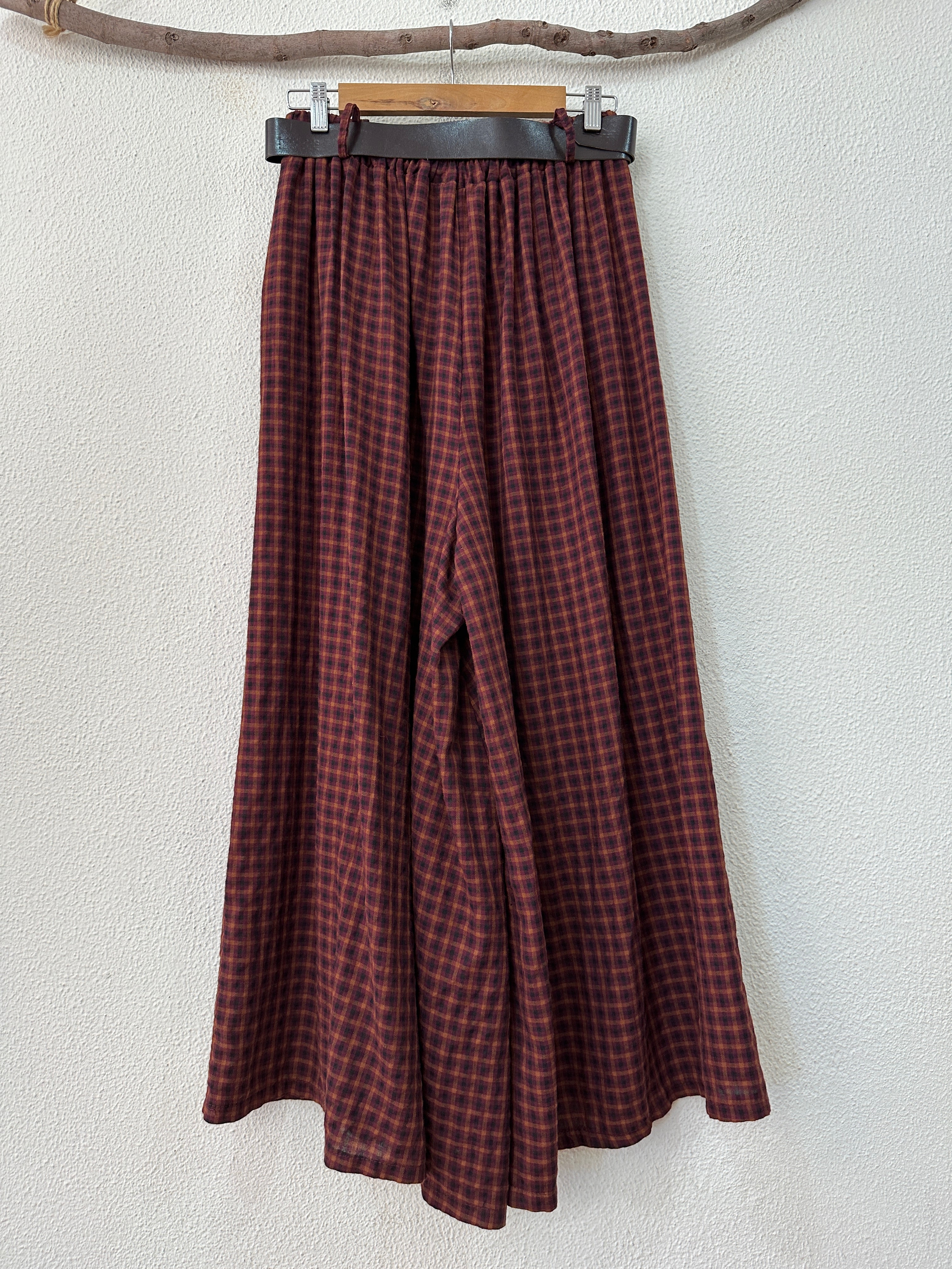 Pantalonas wide leg c/ cinto HERMIONE