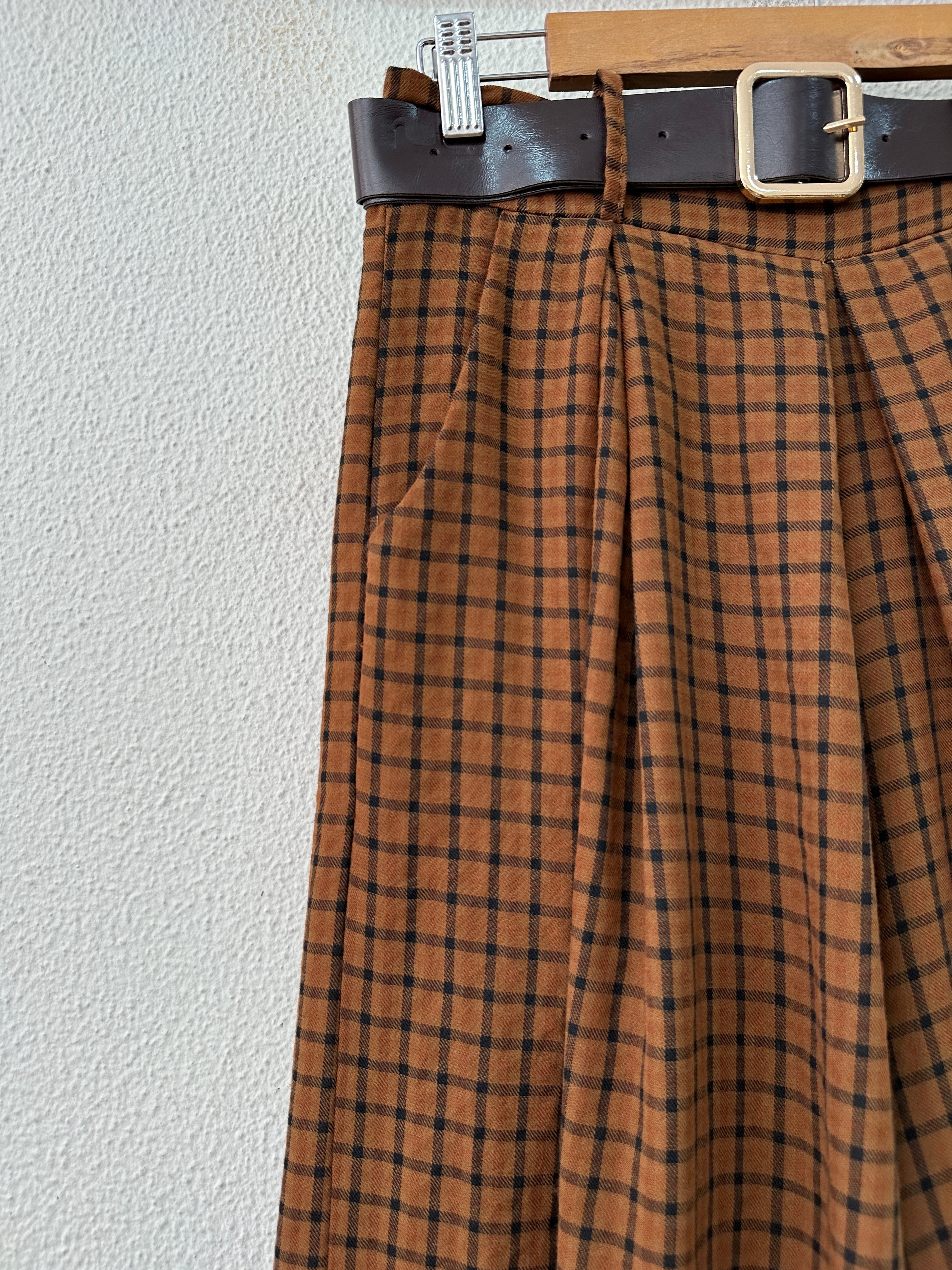 Pantalonas wide leg c/ cinto HERMIONE