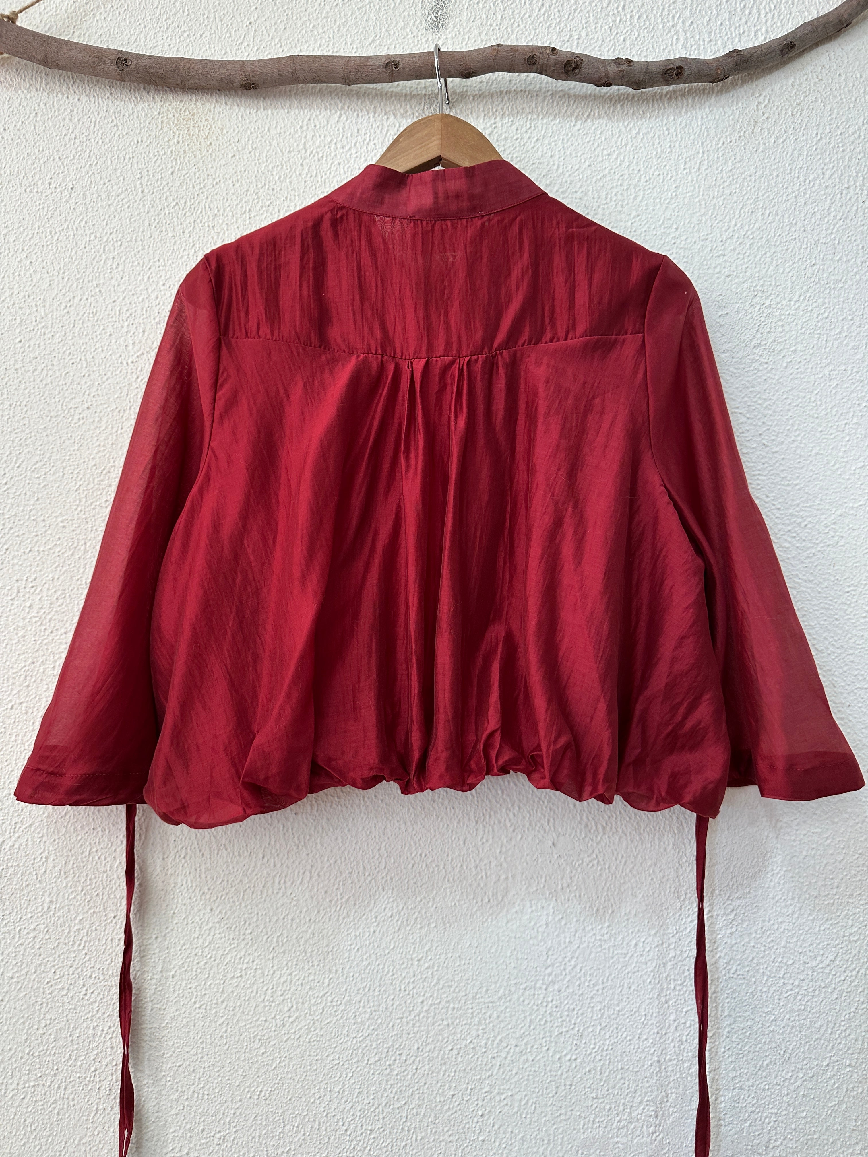 Casaco em chiffon c/ atilhos PHOEBE