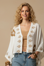 Carregar imagem no visualizador da galeria, Blusa Branca Casaco — Frente Torso
