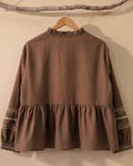 Chargez l'image dans la visionneuse de la galerie,Blusa castanha — costas
