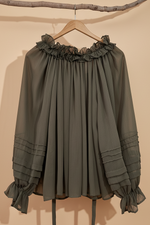 Load image in the gallery viewer,Blusa Chiffon Verde — Costas
