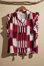 Cargue la imagen en el visor de la galería,Blusa Ikat - Frente
