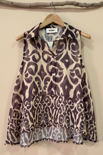 Carica l'immagine nel visualizzatore della galleria,Blusa ikat semitransparente frente
