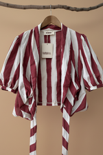 Carregar imagem no visualizador da galeria, Blusa Riscas - Frente Aberta
