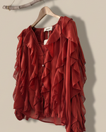 Carregar imagem no visualizador da galeria, Blusa vermelha — lateral
