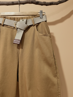 Chargez l'image dans la visionneuse de la galerie,Calças camel com cinto - detalhe cintura e cinto
