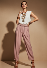 Carregar imagem no visualizador da galeria, Calças baggy fluidas c/ bolsos MICHELLE
