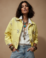 Carregar imagem no visualizador da galeria, Blusão de sarja bordados ELODIE
