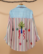 Carregar imagem no visualizador da galeria, Camisa bordada - vista traseira com palmeira
