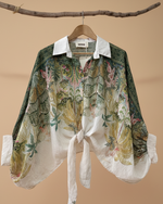 Carregar imagem no visualizador da galeria, Camisa botanical frente nó
