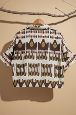 Carica l'immagine nel visualizzatore della galleria,Camisa ikat verde costas

