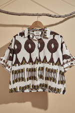 Carica l'immagine nel visualizzatore della galleria,Camisa ikat verde frente
