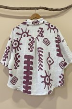 Carica l'immagine nel visualizzatore della galleria,Camisa linho estampada costas
