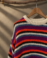 Carregar imagem no visualizador da galeria, Camisola Riscas Multicolor - Detalhe
