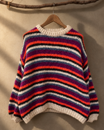 Carregar imagem no visualizador da galeria, Camisola Riscas Multicolor - Frente
