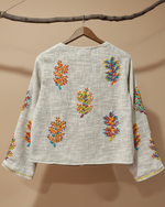 Carregar imagem no visualizador da galeria, Casaco bordado vista traseira
