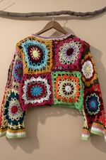 Load image in the gallery viewer,Casaco Crochet Colorido — Costas
