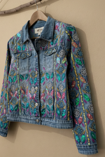 Carica l'immagine nel visualizzatore della galleria,Casaco denim lateral
