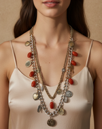 Chargez l'image dans la visionneuse de la galerie,Close-up do colar coral
